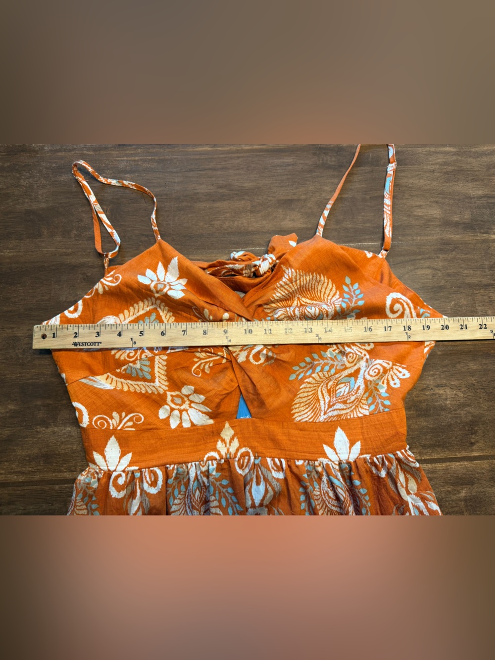 Cupshe Women’s Evening Sun Ornate Maxi Dress SZ XL Spaghetti Strap New Floral - Picture 13 of 14